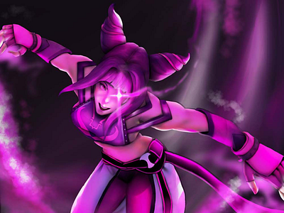 A personal project - Juri in Ambient Occlusion technique character game graphic design illustration