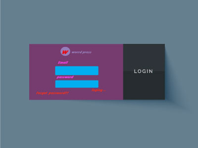 Logging page graphic design ui