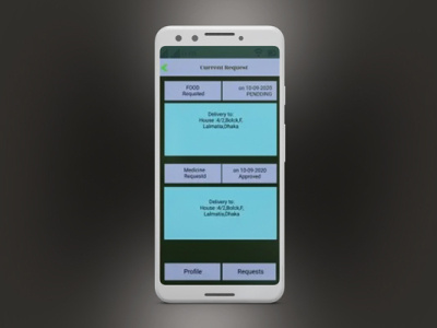 Gov Relief distribution system Screen 05 (App Design) ui