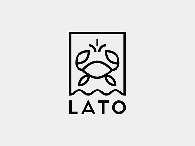 Lato, fashion brand, concept 🦀☀️ branding clothes colorful fashion brand logo minimalist design minimalist logo summer summer logo vibrant color