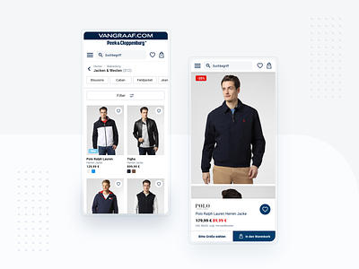 Van Graaf - redesign proposition e commerce ecommerce product page shop ui ux