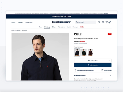Van Graaf - redesign proposition checkout design e commerce ecommerce product page shop ui ux