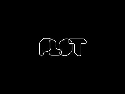 PLOT logo logo outline typography
