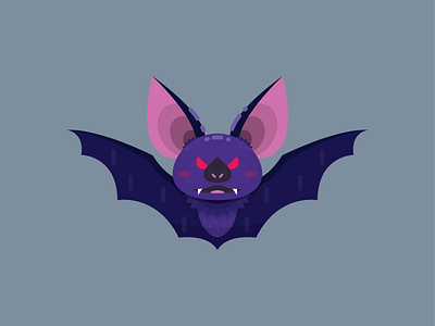 Vampire bat bat bat flat design ceps flat design flat illustration halloween vampire bat vector