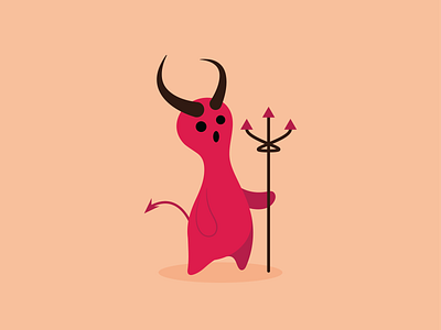 Diablo ceps demon devil devil flat design diablo flat design flat illustration halloween light bringer pitchfork vector