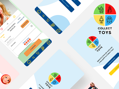 Um aplicativo de marketplace para colecionadores de brinquedos. app design res typography ui ux