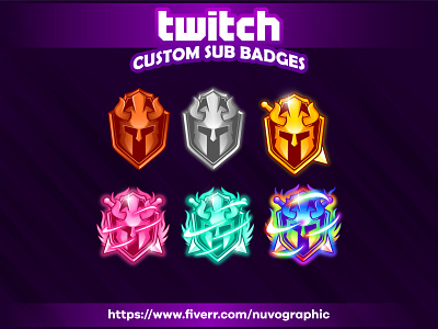 Spartan Sub Badges emotes graphic design graphicforstreamer subbadges twitch twitchemotes twitchsubbadges