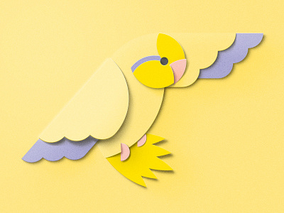 Paper Bird animal bird cut paper illustration parrot