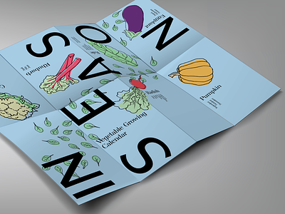 Vegetable Growing Seasons Calendar calendar graphic design illustration layout typography
