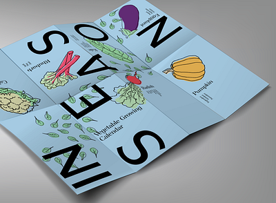 Vegetable Growing Seasons Calendar calendar graphic design illustration layout typography