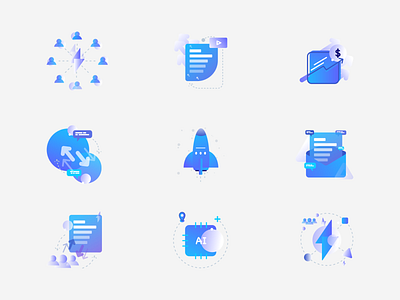 Icon set for a corporate presentation