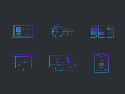 Online business icons