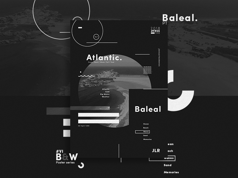 32 #FreeTime Poster Series circles design digital graphic icons ocean portugal poster shapes web
