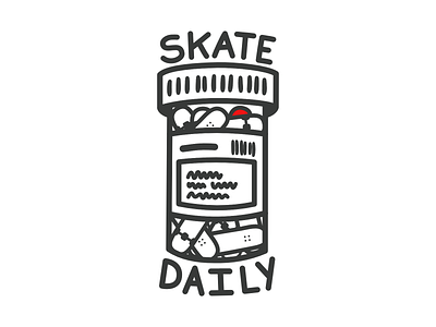 Skate Daily antidote board daily fix go skate medicine pill remedy skate skateboard skateboarding take daily