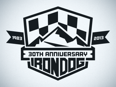 Iron Dog 30th - Single Color 30th anniversary badge iron dog singe color thirty