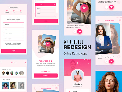 Kuhuu - Redesign - Mobile App - Online Dating App graphic design