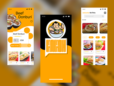 BABON - UI App 2d 3d animation app babon app branding design figma food fyp fyppppppp graphic design illustration logo motion graphics ui ui app viral