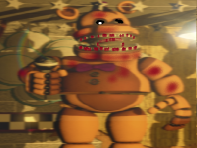 fredbear with blood in the diner ui