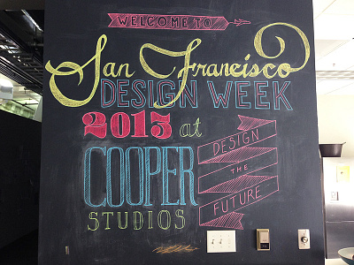 SF Design Week Chalk Wall chalk art cooper hand drawn type sfdw typography