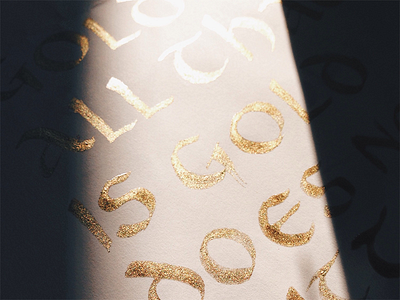 all that is gold calligraphy metallic uncial