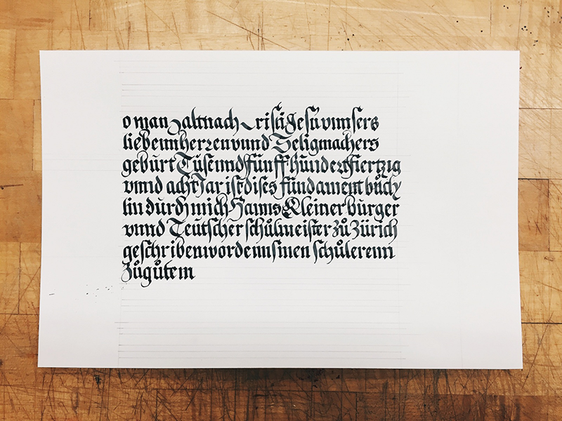 half-bâtard calligraphy batard blackletter