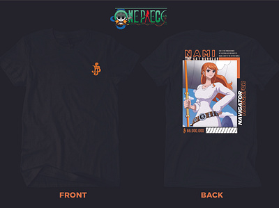 [STREETWEAR] T-SHIRT ONE PIECE : NAMI design graphic design logo one piece t shirt design