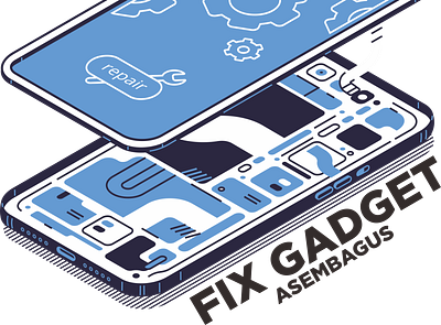 [LOGO] FIX GADGET ASEMBAGUS branding design graphic design logo