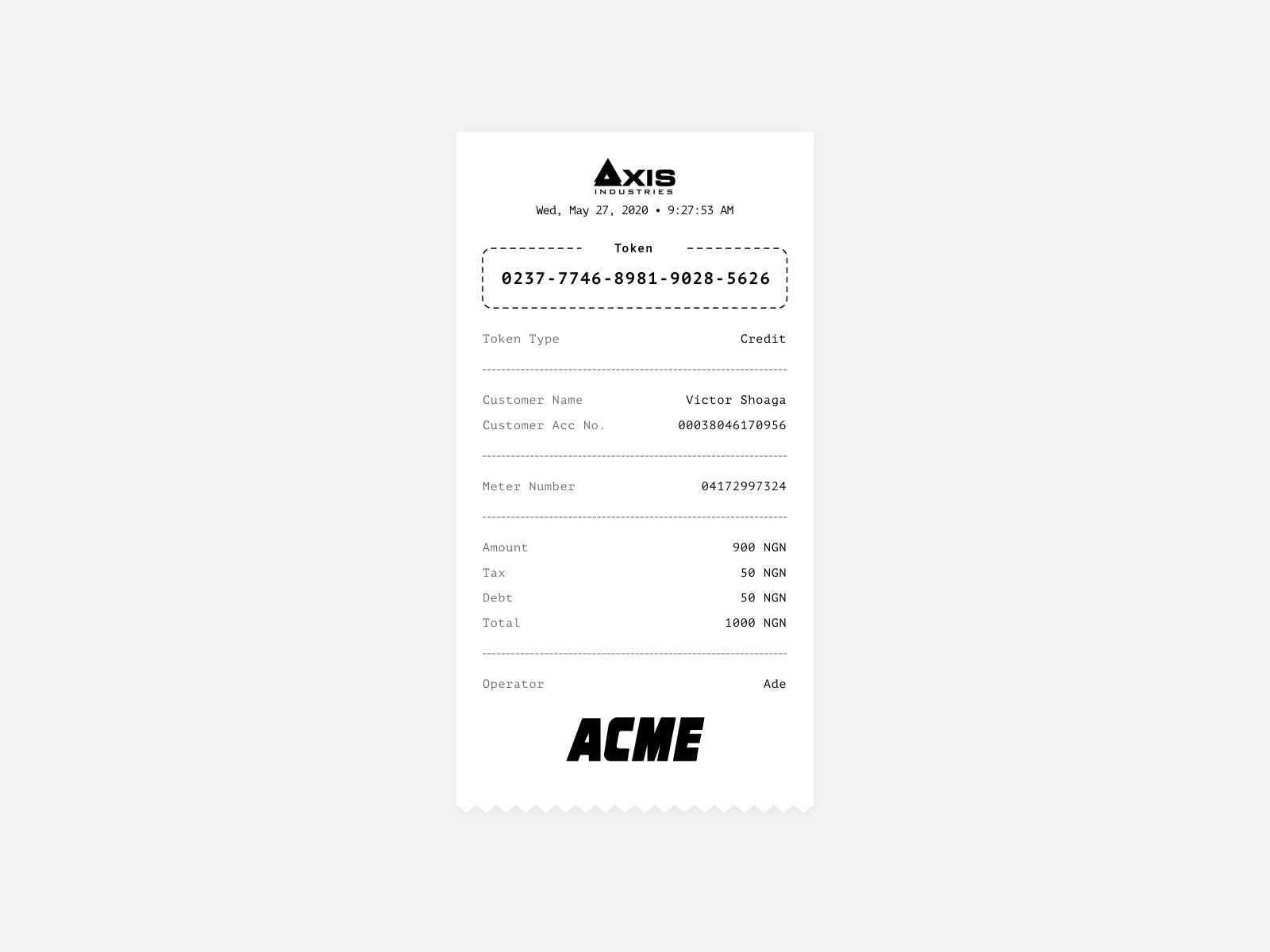 Receipt Free Source By Musa Farouk On Dribbble