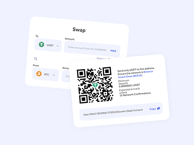 Cryptocurrency Deposit and Swap Components(Free Source)