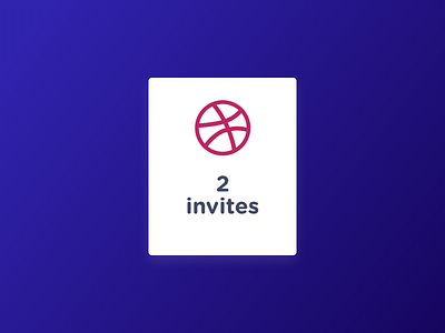 2 Dribbble Invites dribbble invite
