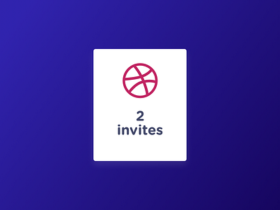 2 Dribbble Invites