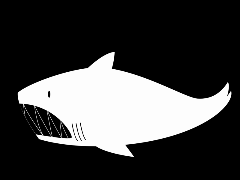 Shark 2d 2d animaton 2danimation animated gif animation animator fish framebyframe gif inktober inktober2020 inktoberfish motion sharks