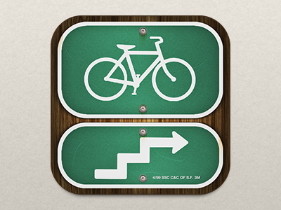 The Wiggle iPhone icon concept bicycle bike icon ios iphone kidhack routing.