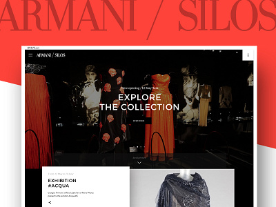 ARMANI SILOS - Creative Pitch - 2015 armani silos digital creative direction fashion ui ux