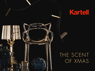 Kartell - Scent of xmas - special project Dec 2015 creative digital direction design digital art direction kartell ui ux