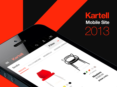 Kartell.com - Mobile site redesign / Sept 2013