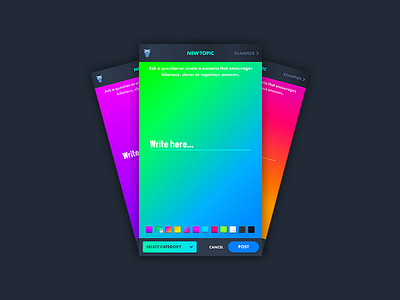 Mobile Post Page gradients mobile design mobile ui post page