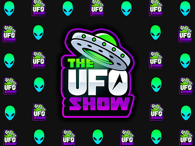 The UFO Show Logo alien bright colorful design illustration logo modern new recent