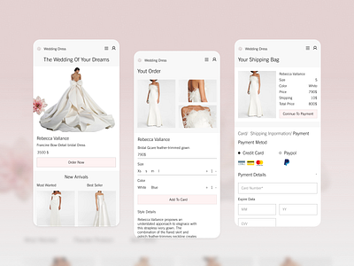 Dress Online Shop app design ui ux