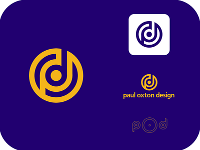 Paul Oxton design. Logo Mock up and visual breakdown adobe branding design graphic design illustration logo typography ui ux vector