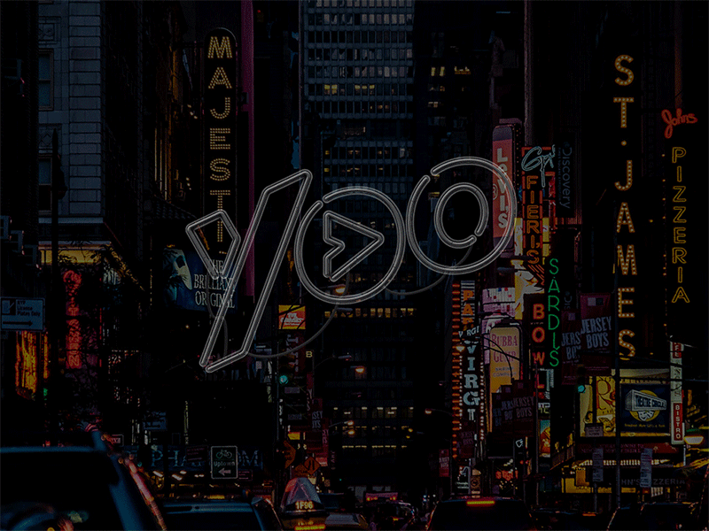 Yoo Dribbble branding gif logo neon neon light y yoo