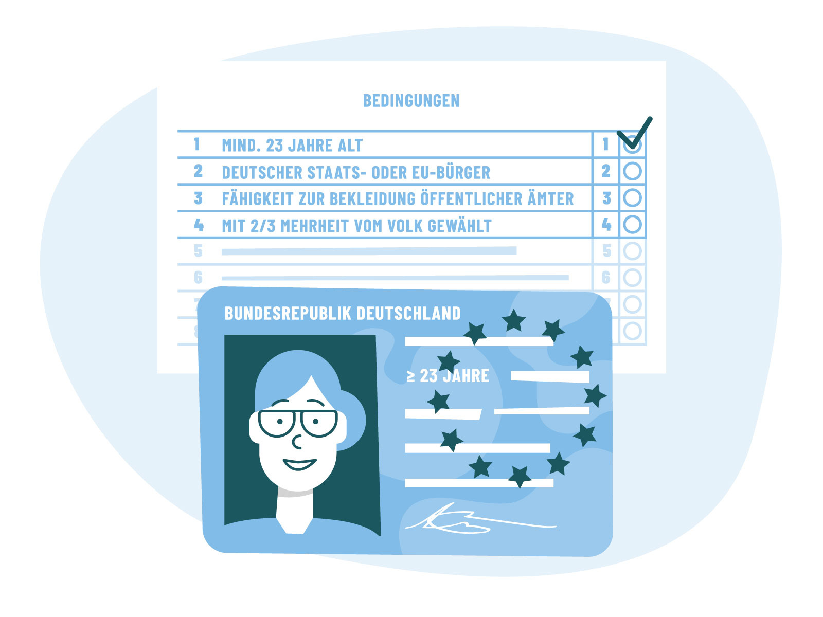 How to become a county commissioner - Illustration Series 2d illustration checklist flat illustration graphicdesign id card illustration illustrations for animation info illustration vector illustration vectorillustration