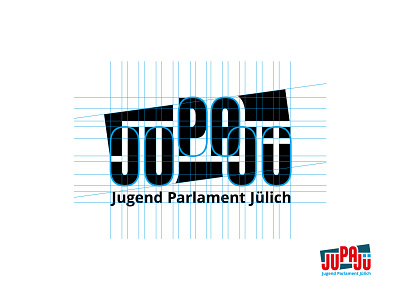 Logo Creation/Grid – JuPaJü Stadt Jülich brand identity branding corporate design geometric logo grid system identity design logo design logo grid logotype typogaphy vector logo youth parliament