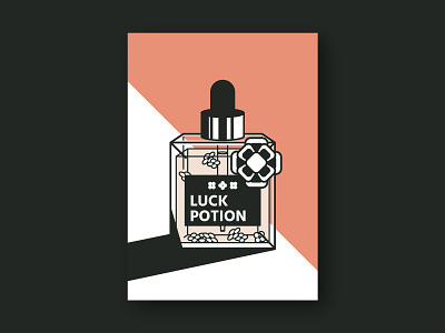 Luck Potion – A Postcard Series (Tasty Vibes) artwork beverage booze cheers drink flacon greetingcard illustration lucky parfume postcard design shamrock tasty vibes vector illustration