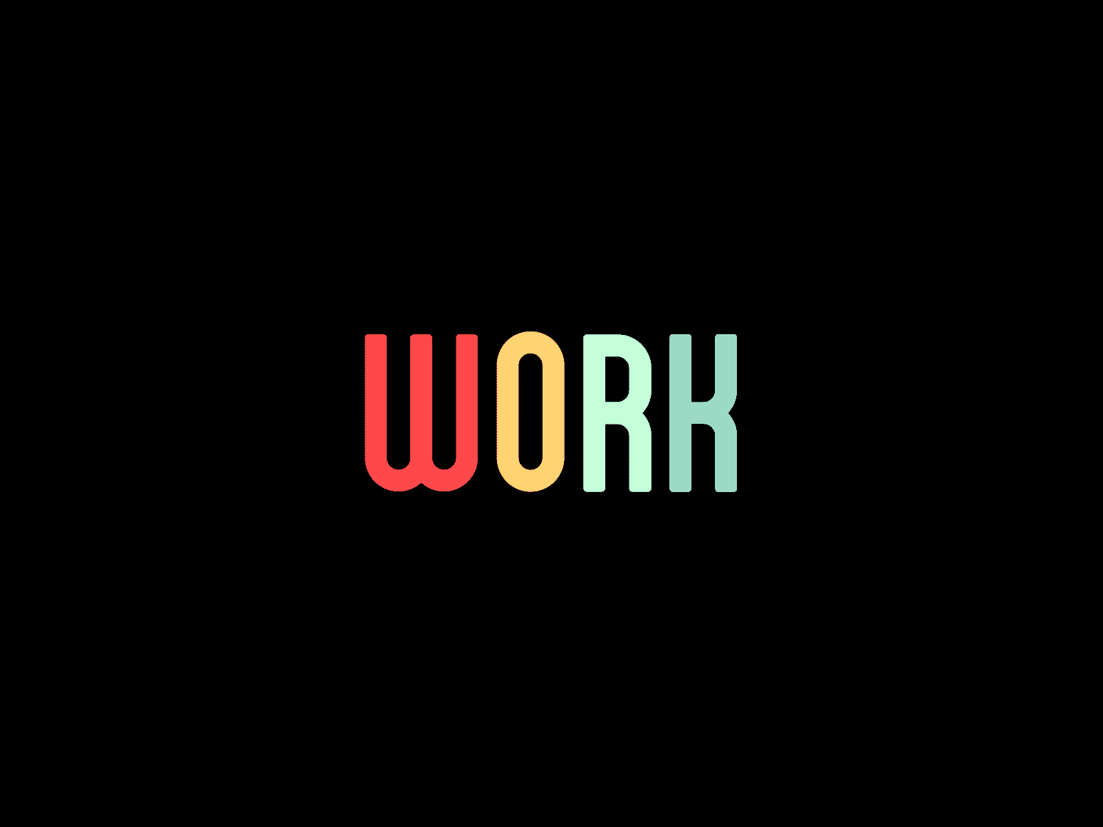 WORK after effects animation branding busy distortion graphic design graphicdesign hustle kinetic type kinetictypography motion motion graphics type animation typoanimation typographic poster typography work