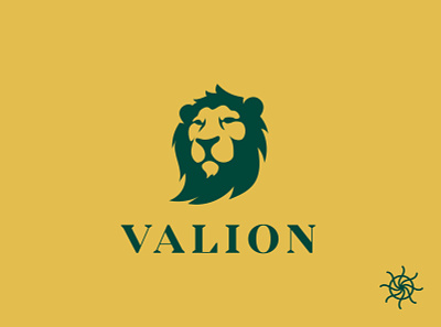 - Valion - animal branding branding design design designs feline flat graphic graphic design green jaune lion logo minimalist modern vert yellow