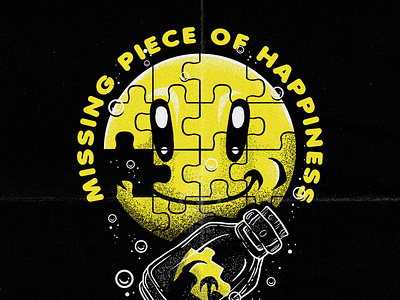 Missing Piece of Happiness design graphic design illustration vector