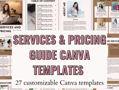 Services and Pricing Guide Template | Canva Templates canva template freelancers graphic design service and pricing guide