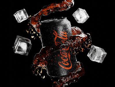 Coca Cola | full CGI 3d banner beverage blender cgi coca cola digital art poster product product rendering realistic render visualization