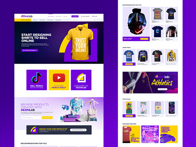 Dezinlab Ecommerce Website UI/UX Design app design apps graphic design landing page logo mobile app ui uiux ux web website website design